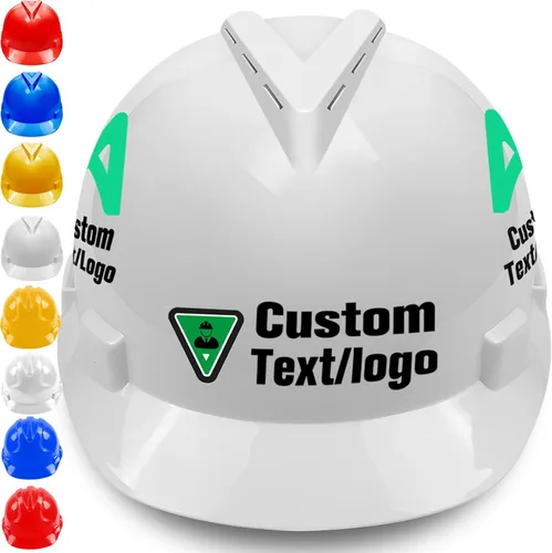 Casco de seguridad personalizado para hombre, logotipo personalizado, construcción, casco, suspensión para el trabajo, hogar, protección para la