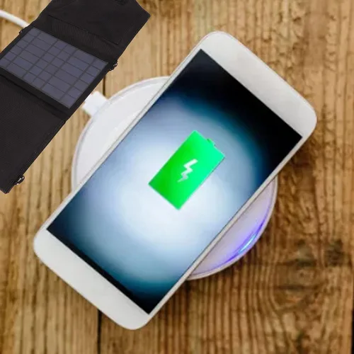 Miniatura 4 de 14W Foldable Solar Panel Charger Portable Solar Panel Kit, High Efficiency Polysilicon, Portable Environment-Friendly Solar Charger, Durable for