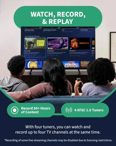 Miniatura 5 de DVR Tablo TV de 4ª Generación de 4 Sintonizadores para Televisión por Antena (OTA) - Mira, Pausa y Graba TV en Vivo, Noticias, Deportes y Películas