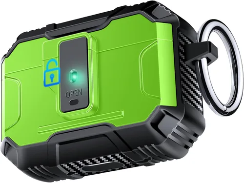 Miniatura 29 de Amoured AutoPOP - Funda para AirPods Pro de 1ª generación con cerradura y llavero, protección resistente de 360° y mecanismo de apertura de 1 clic