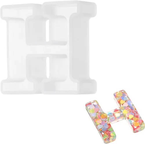 Miniatura 15 de MECCANIXITY Moldes de resina de 2.5 pulgadas, letras del alfabeto mayúscula Z 3D, moldes de silicona para hacer velas, manualidades, letreros