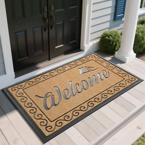 Miniatura 17 de Yimobra Tapete de Bienvenida, Tapetes de Puerta Resistentes y Duraderos para Entrada del Hogar Exterior Interior, Tapete Delantero para Patio