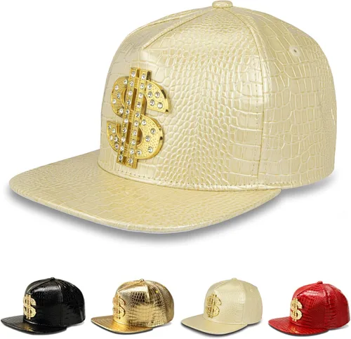 Miniatura 4 de Hip Hop HatFlat-Brimmed HatRock CapAdjustable Snapback Hat for Men and Women