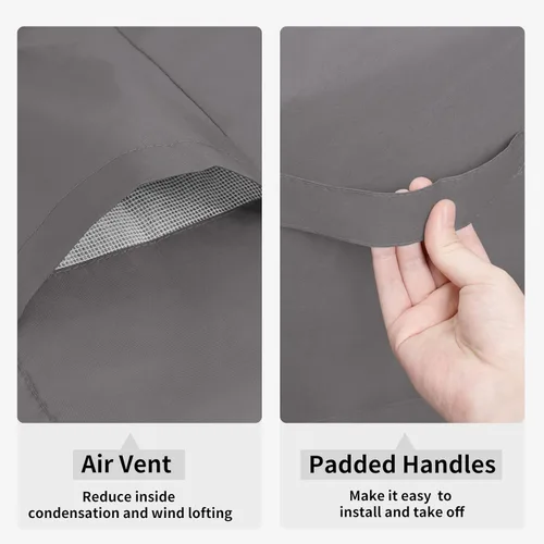 Miniatura 5 de Easy-Going Funda para silla de respaldo alto para exteriores, resistente a los rayos UV, impermeable, para muebles de césped, patio, con costuras