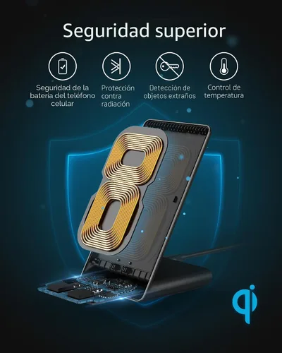 Miniatura 5 de Anker Cargador inalámbrico 313 (soporte), certificado Qi para iPhone 17/17/17 Pro/17 Pro Max/15/14/13, Galaxy S23 S22 S21 de carga rápida de 10 W