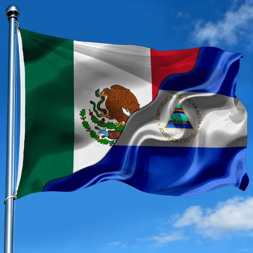 Miniatura 24 de Banderas de México, Mexicano y El Salvador de El Salvador, de 2 x 3 pies, impresas a doble cara con 2 ojales de latón, bandera decorativa