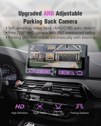 Miniatura 6 de 【SOOEMAKA】 Estéreo para automóvil de un solo DIN con Apple CarPlay inalámbrico Android Auto, radio con pantalla táctil IPS de 6.9 pulgadas con carga