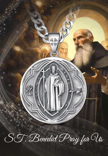 Miniatura 7 de CELESTIA Medallas de plata de ley 925 San MiguelSan CristóbalSan BenitoSan GabrielVirgen MaríaJesúsCaravacaMetatrónSello de los Siete Arcángeles