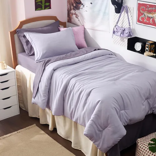 Miniatura 19 de Bedsure Juego de ropa de cama con edredón tamaño individual de 5 piezas, diseño bohemio contrastante, juego de cama en una bolsa con edredón