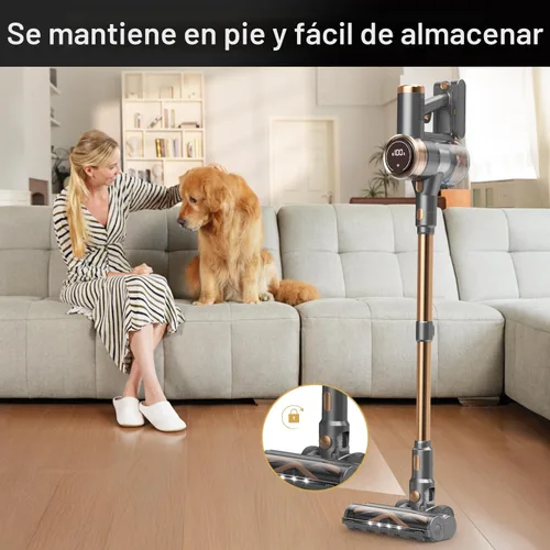 Miniatura 8 de Aspiradora Inalámbrica, Aspiradora de Mano Ligera 10 en 1 con 45 minutos de tiempo de funcionamiento, Potente Succión, Pantalla Táctil LED