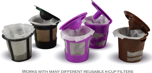 Miniatura 3 de Filtro de papel de café K-cup opcional para Ekobrew - Filtro de un solo uso, Blanco