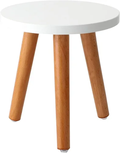 Miniatura 10 de A2 - Soporte alto para plantas de interior, mesa auxiliar redonda de madera con soporte para macetas, decoración moderna del hogar