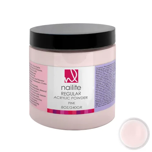 Miniatura 7 de Regular - Polvo acrílico profesional para extensión de uñas, sistema de ajuste lento, fórmula EMA y efecto no amarillento, transparente (8 onzas)
