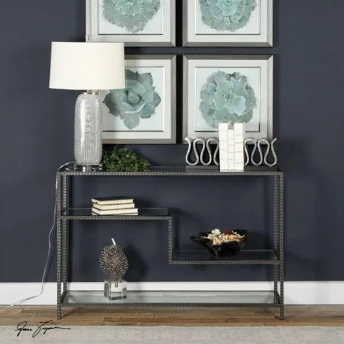 Miniatura 6 de Uttermost Leo - Mesa consola industrial de 52 pulgadas