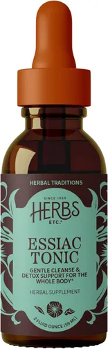 Herbs Etc. Essiac Tonic Classic - Extracto líquido – Fórmula de hierbas Ojibwa para una limpieza de todo el cuerpo – Apoya las vías de