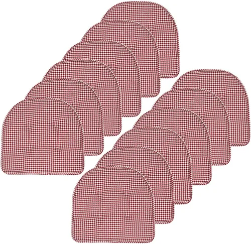 Miniatura 92 de Sweet Home Collection - Cojín de espuma viscoelástica para silla con capitoné, antideslizante, parte trasera de goma, en forma de U, 17 x 16 Piel
