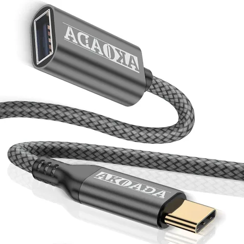 Adaptador USB C a USB 3.0 (6.6 pies), USB tipo C macho a USB 3.0 hembra OTG cable Thunderbolt3 a USB adaptador USB para iPhone 17 16 15 Pro/Pro