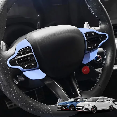 Miniatura 9 de Cubierta del botón de control del volante compatible con Hyundai Veloster JS N line 2019-2022 Hyundai Kona N Hyundai Elantra CN7 N Hyundai i30