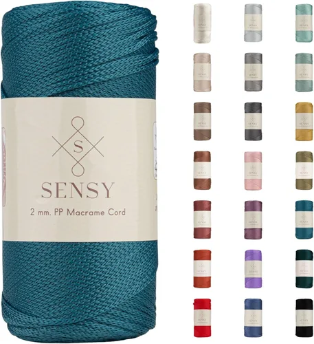 Miniatura 82 de Sensy Premium Cuerda de Poliéster de 2mm 251 Yardas Cuerda de Polipropileno 100% Cordón de Macramé 2mm Cordón para Bolsa de Ganchillo Cuerda