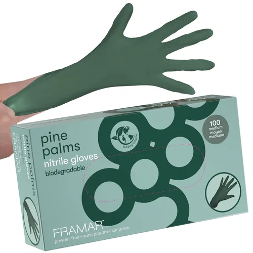 Miniatura 3 de FRAMAR Cepillo de pelo ventilado profesional - Guantes verdes desechables sin látex