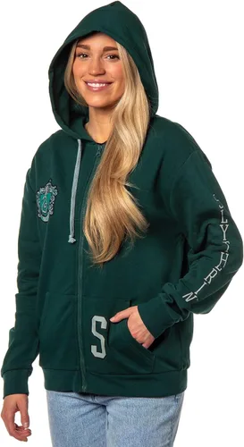 Miniatura 4 de Bioworld Harry Potter Hogwarts Alumni House Crest - Sudadera ligera con cremallera para mujer