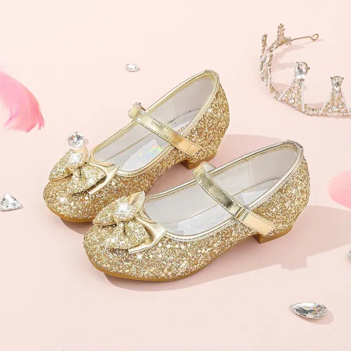 Miniatura 8 de Furdeour Zapatos de vestir para niñas, zapatos de princesa Mary Jane para bodas, flores, damas de honor, tacones con purpurina para niños pequeños