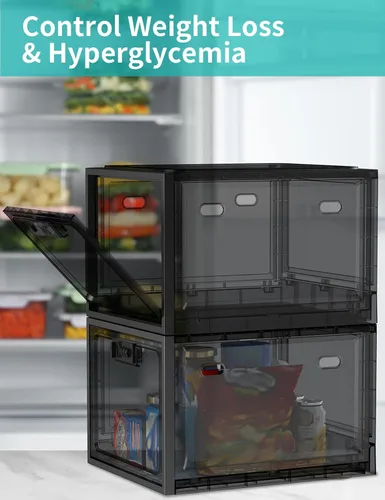 Miniatura 2 de Caja de bloqueo para medicamentos seguros, caja de almacenamiento con cerradura de 10 litros para refrigerador/aperitivos alimentos, cajas