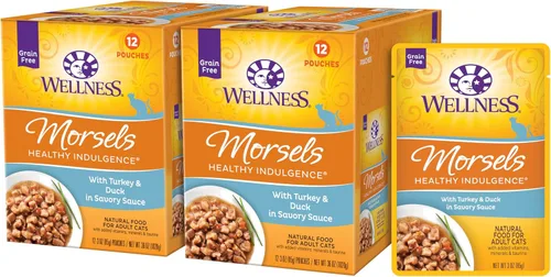 Miniatura 9 de Comida húmeda para gatos Healthy Indulgence, libre de granos, bolsa de 3 onzas (paquete de 24 envases), de Wellness