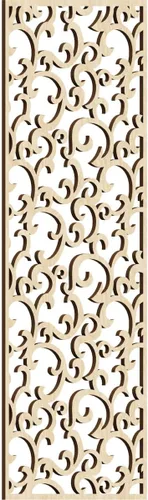 Miniatura 65 de Wheatland Paneles de pared decorativos de madera con calado, 9 3/8 pulgadas de ancho x 24 3/8 pulgadas de alto x 1/4 de alto, nogal