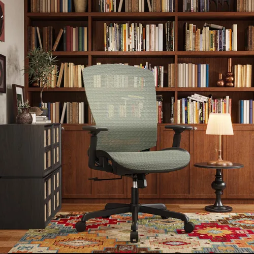 Miniatura 2 de ELABEST T96 - Silla de oficina de malla, silla ergonómica para escritorio y computadora, silla de tarea resistente - Soporte lumbar y reposabrazos