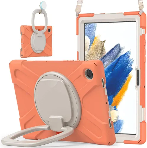 Miniatura 144 de 360 Rotation Case for Galaxy Tab ActivePro/Tab Active4 Pro/Active 5 Pro 10.1" Sturdy Cover Rotate Ring Stand Shoulder Carrying Strap Hand Strap