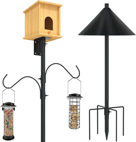 Miniatura 9 de ERYTLLY Bird House - Kit de montaje en poste de 80 pulgadas - Barra de soporte ajustable para comedero de colibríes, conjunto de soporte universal