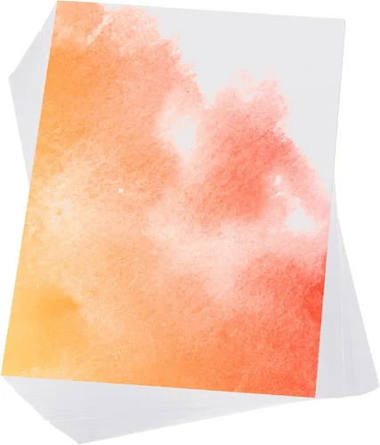 Miniatura 14 de PATIKIL 100 piezas de papel de acuarela de algodón puro de 140 lb/300 GSM, papel de pintura para colorear de agua, pintura de arte, acuarela