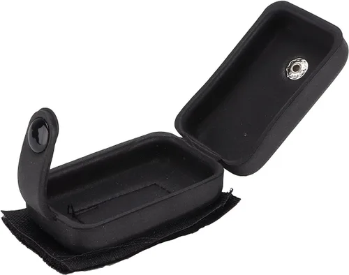 Miniatura 4 de Walfront Funda de batería de guitarra acústica de 9 V, estuche de transporte de bolsillo negro, organizador de PU, funda portátil para instrumentos