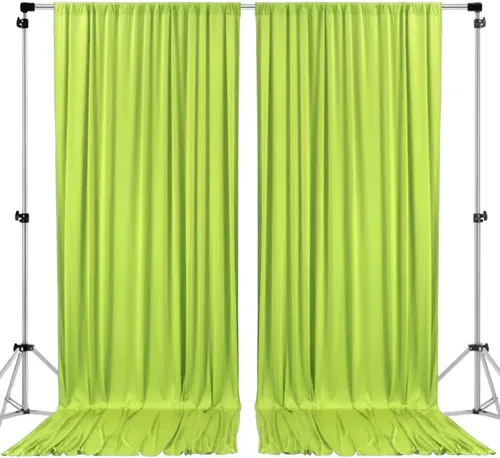 Miniatura 20 de AK TRADING CO. Cortinas de telón de fondo de poliéster IFR de 10 pies x 8 pies con bolsillos para varillas - Cortinas para decoración de ventana