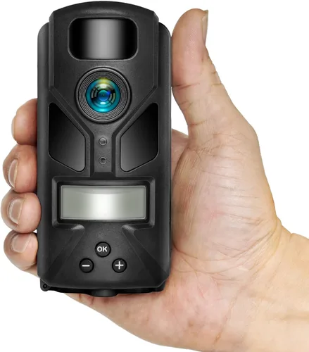 OUTDOOR EXPERT Cámara de Rastro MINI de 20MP, cámara de rastro de caza de 1080P sin brillo, 940 nm, visión nocturna activada por movimiento, IP66