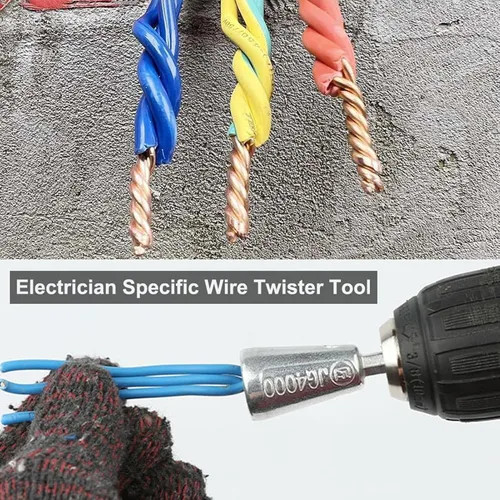 Miniatura 4 de Herramienta de pelado de torsión de alambre para taladro, pelacables y tornado automático, tornado de tuerca de alambre, enchufe de conector