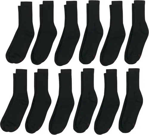 Miniatura 6 de Hanes Men's Double Tough Crew Socks, 12-Pair Pack