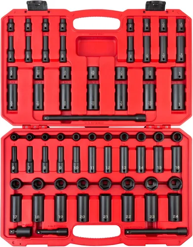Miniatura 6 de TEKTON Juego de dados de impacto de 6 puntos profundos de 3/8 pulgadas, 15 piezas (1/4-1 pulg.) - Estuche SID91301