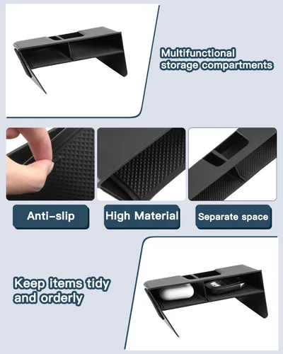 Miniatura 4 de Golf 8 GTI Organizador de consola central, para accesorios Golf GTI/R MK8 2020-2025, estante de consola central compatible con VW Volkswagen Golf