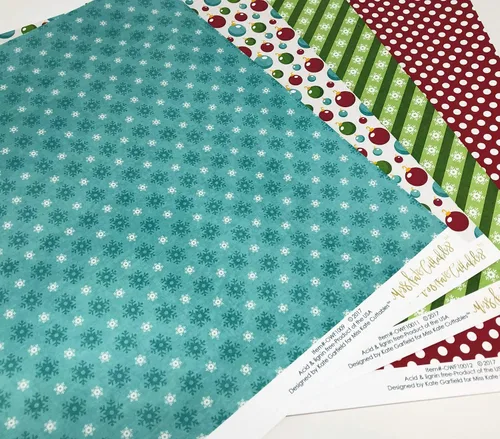Miniatura 4 de Paquete de papel con patrón – Oh What Fun – Scrapbook Premium Specialty Paper de una cara de 12 x 12 pulgadas, colección incluye 16 hojas – por Miss