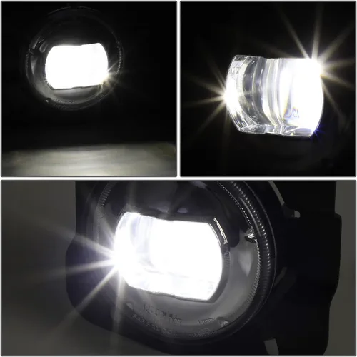 Miniatura 3 de DNA MOTORING FL-HAY-015-CH - Par de faros antiniebla de proyector LED completo compatibles con Kenworth T680 2011-2022, lente transparente cromada