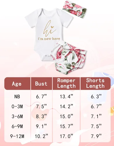 Miniatura 7 de Ropa para bebé recién nacida, conjunto de mameluco de arcoíris, conjunto corto de verano para hermana pequeña, 3 piezas