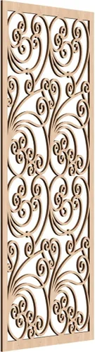 Miniatura 67 de 9 3/8"W x 24 3/8"H x 1/4"T Marilla Decorativos Paneles de Pared de Madera Calado, Abedul