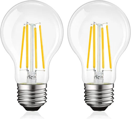 Miniatura 12 de LUXRITE Bombillas LED vintage A19 equivalentes a 100 W, 1600 lúmenes, blanco suave de 3000 K, bombillas Edison regulables, 12 W, clasificación