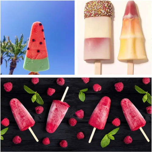 Miniatura 4 de Juego de 6 moldes de paletas de acero inoxidable, moldes de metal para paletas, máquina casera para hacer golosinas de hielo con 50 palos de madera
