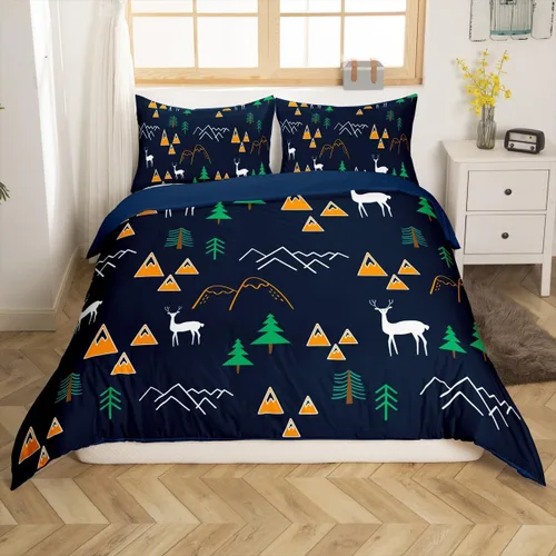 Miniatura 48 de Erosebridal Juego de ropa de cama de pingüinos, funda de edredón de animales antárticos para niños y niñas, funda de edredón estilo caricatura