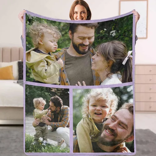 Miniatura 13 de Mantas personalizadas con fotos, texto, manta personalizada con imagen, hecha en Estados Unidos, personalizada para Navidad, cumpleaños, boda