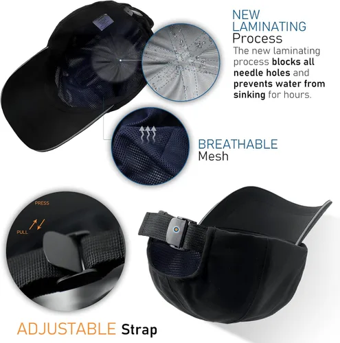 Miniatura 38 de Gorra de béisbol impermeable para hombre, sombrero de lluvia plegable para correr al aire libre, sombrero de pesca solar