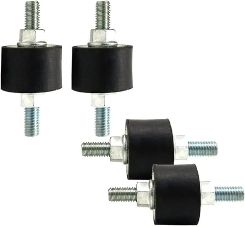 Miniatura 15 de 4 piezas M8 30 x 20 mm soportes de aislante de goma con un solo perno amortiguador con 4 piezas de tuercas de seguridad, soportes de aislamiento